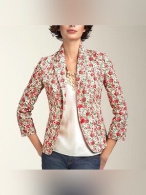 Talbots Floral Blazer